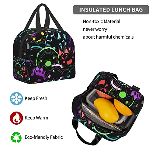 Casual 2 Pieces Backpack Set, Slime Ran-cher School Bookbag Travel Bag with Lunch Tote
