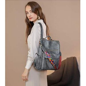 Tom Clovers Women Leather Backpack Daypack Casual Fashion Bag for Ladies Girls