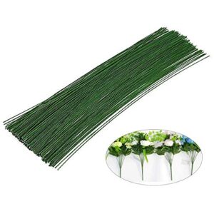 200 pcs floral stem wire flower arrangements and diy crafts,dark green,floral wire for florist flower arrangement 16 inches