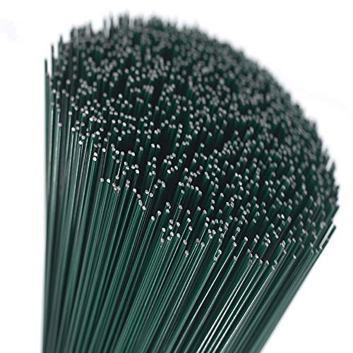 200 PCS Floral Stem Wire Flower Arrangements and DIY Crafts,Dark Green,Floral Wire for Florist Flower Arrangement 16 Inches