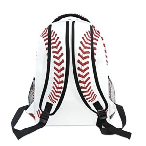 Oarencol Custom Baseball Backpack Softball White Print Personalized Your Name Text Bookbag School Travel College Shoulder Bag for Girls Boys