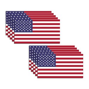 decals by haley 10 pack american flag stickers – made of 3m vinyl – usa patriotic stickers – bubble-free adhesive – dishwasher safe