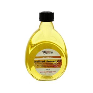 u.s. art supply – refined linseed oil -, 500ml / 16.9 fluid ounce container