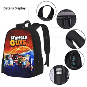 Stumble Guys Backpack Set With School Bookbag Lunch Bag Pencil Case