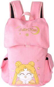 vanlison canvas anime backpack rucksack girls backpack bag satchel school bag pink large