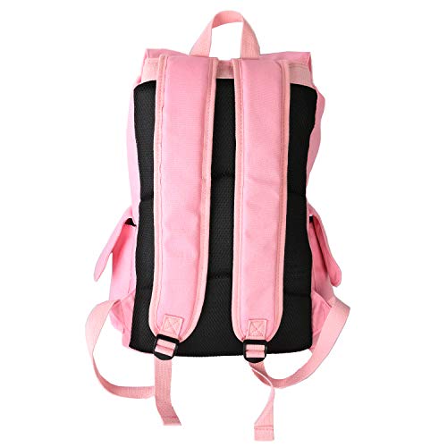Vanlison Canvas Anime Backpack Rucksack Girls Backpack Bag Satchel School Bag Pink Large