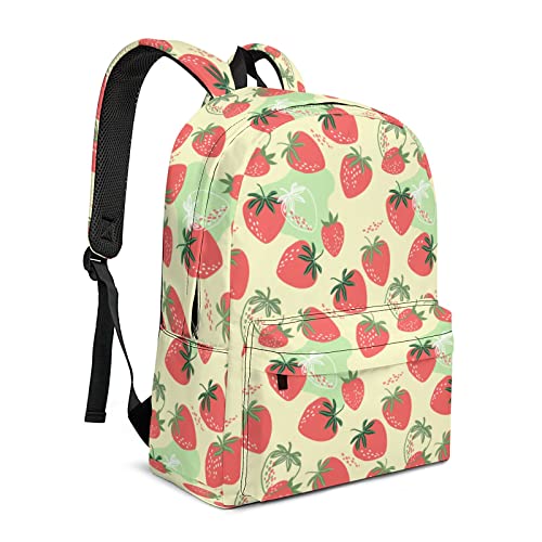 Travel Backpack Strawberry Backpacks Laptop Backpacks Lightweight Daypack Mini Backpack For Boys Girls 16 Inch