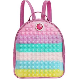 verpalace fluorescent fidget toy pop backpack for girls birthday gift fidget backpack for kids with led lights stress relief ,suitable for button cell ithium cell cr1220 3v (batteries not included)