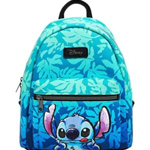 Disney Lilo & Stitch Blue Tropical Leaves Mini Backpack