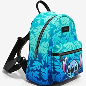 Disney Lilo & Stitch Blue Tropical Leaves Mini Backpack