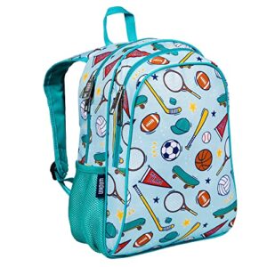 wildkin 15-inch kids backpack for boys & girls, perfect for early elementary, backpack for kids features padded back & adjustable strap, ideal for school & travel backpacks (team spirit)