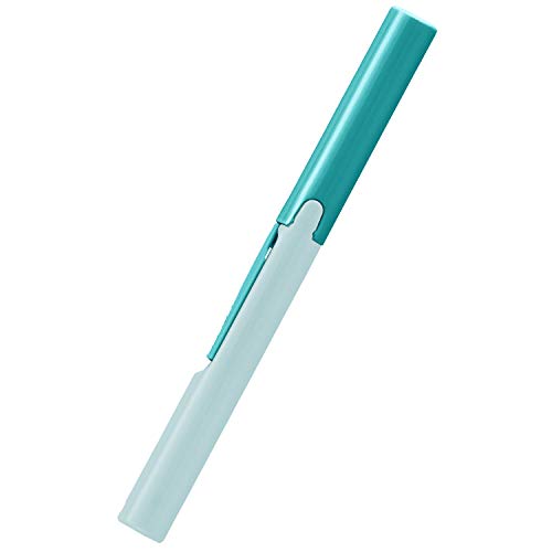 Plus Pen Style Non Stick Compact TSA Twiggy Scissors with Cover Turquoise