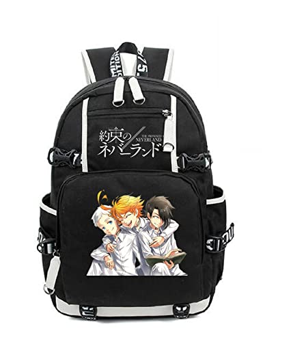 ISaikoy Anime The Promised Neverland Backpack Bookbag Laptop Bag Shoulder Bag Daypack School Bag 11