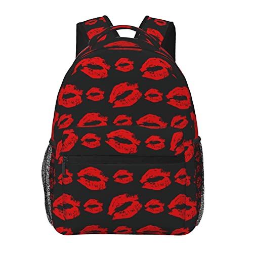 Qurdtt Happy Valentine's Day Love Heart Backpack School Bookbag Travel Daypack for Men Women Teens