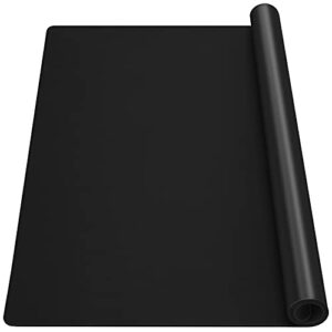 gartful silicone mat for crafts, 27.5 x 19.6 x 0.06 inches silicone pad sheet jewelry resin casting mold, extra large heat resistant countertop mat, non skid counter table protector, placemat, black