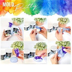Mold Putty Silicone Mold Making Kit, Super Easy 1:1 Mix Mold Putty, 3/4 Lb (400 Grams), Makes Strong Reusable Silicone Molds