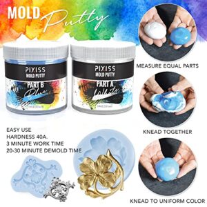 Mold Putty Silicone Mold Making Kit, Super Easy 1:1 Mix Mold Putty, 3/4 Lb (400 Grams), Makes Strong Reusable Silicone Molds