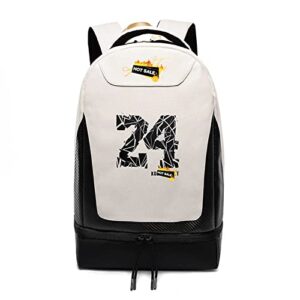 basketball superstar 24 backpack. personalized signature edition casual large capacity sports bag jersey color