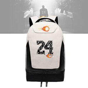 Basketball Superstar 24 Backpack. Personalized Signature Edition Casual Large Capacity Sports Bag Jersey Color