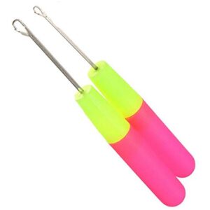 2pcs latch hook tool, latch hook crochet needle for micro braids, hair extension, feather and carpet