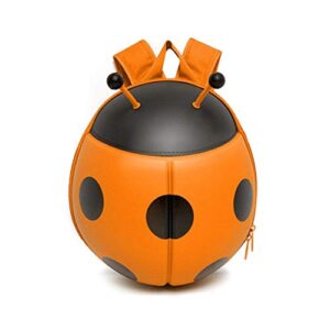 kids happy backpack for unisex toddler,ladybug,child backpack for girl and boy kindergarten(orange)