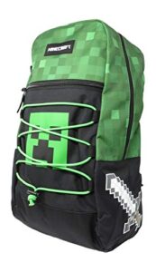 minecraft creeper allover print backpack bookbag
