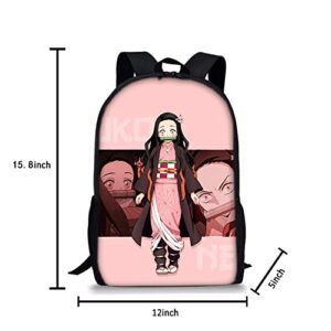 KXQWB Daily Backpack Travel Backpacks With Lunch Bag Pencil Bag Set 3 pcs Set Novelty Anime Backpack B