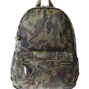 Hedgren Earth Sustainably Made Backpack with Detachable Waistpack, Olive Camo Green