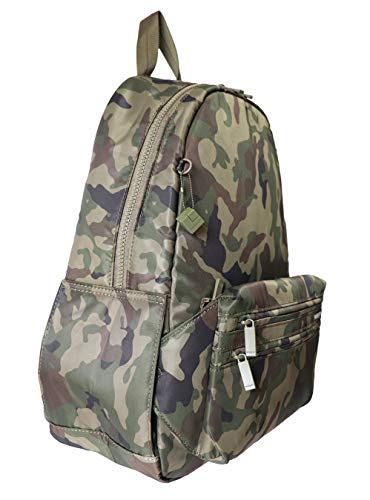 Hedgren Earth Sustainably Made Backpack with Detachable Waistpack, Olive Camo Green