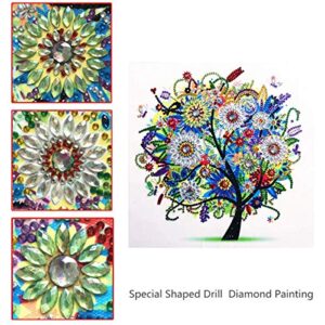 NEILDEN New 4Pack 5D Diamond Painting Kit, DIY Diamond Number Rhinestone Painting Kits for Adults and Children Embroidery Diamond Arts Craft Home Decor 11.811.8inch