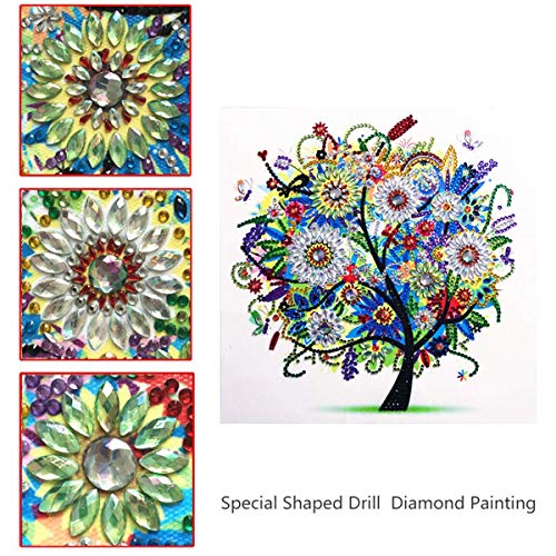 NEILDEN New 4Pack 5D Diamond Painting Kit, DIY Diamond Number Rhinestone Painting Kits for Adults and Children Embroidery Diamond Arts Craft Home Decor 11.811.8inch