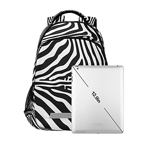 Animal Zebra Print Backpacks Travel Laptop Daypack School Book Bag for Men Women Teens Kids