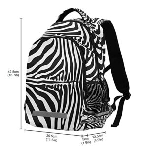 Animal Zebra Print Backpacks Travel Laptop Daypack School Book Bag for Men Women Teens Kids