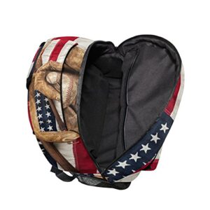 Baseball Backpacks Large 18 Inch Bookbag Shoulder School Computer Hiking Gym Travel Casual Travel Daypack