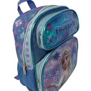 KBNL Disney Frozen 2 Elsa & Horse 12" Toddler Backpack, Blue, Small