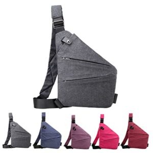 lelebear personal flex bag for women, 2023 new personal flex bag, fashion anti-thief slim sling bag (grey, left)