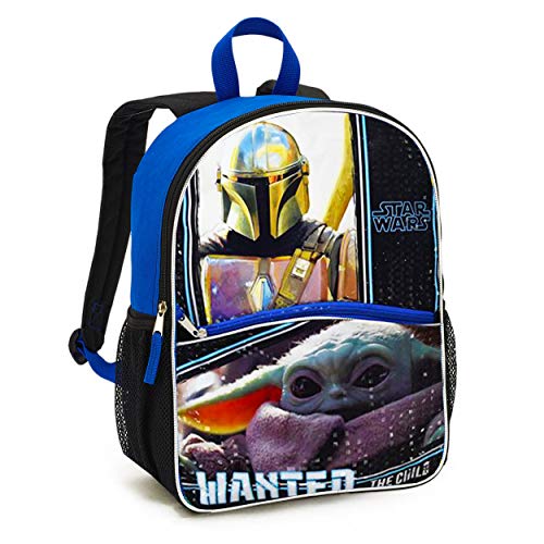 Walt Disney Studio Baby Yoda The Child School Supplies Bundle Mandalorian School Bag Set - Large 16" Mandalorian Backpack with Star Wars Stickers (Baby Yoda Activity Bag)