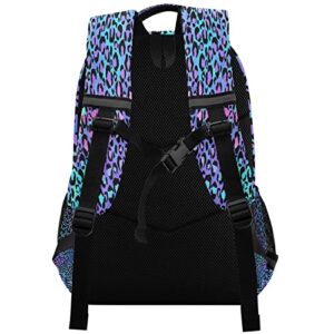 xigua Students Backpack Boy Girl School Bookbag,Fashion Color Leopard Print Waterproof 15In Laptop Backpack for Children Outdoor Camping Travel Daypack Casual Bags