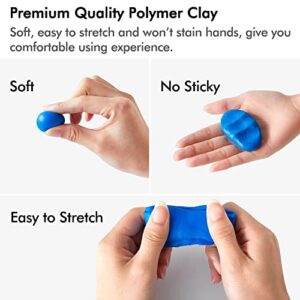 Polymer Clay, Shuttle Art 82 Colors Oven Bake Modeling Clay, Creative Clay Kit with 19 Clay Tools and 16 Kinds of Accessories, Non-Toxic, Non-Sticky, Ideal DIY Art Craft Clay Gift for Kids Adults