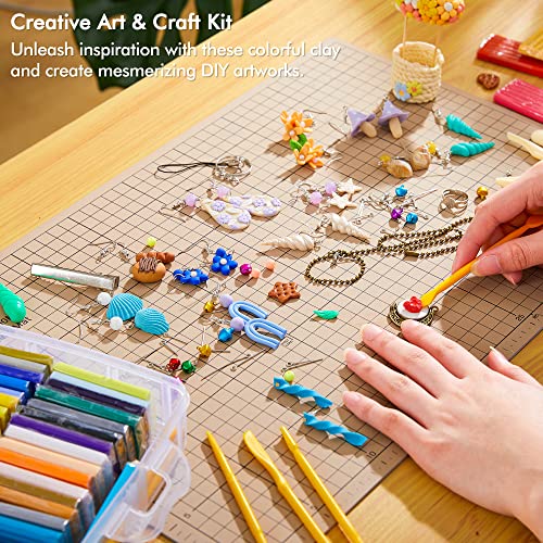 Polymer Clay, Shuttle Art 82 Colors Oven Bake Modeling Clay, Creative Clay Kit with 19 Clay Tools and 16 Kinds of Accessories, Non-Toxic, Non-Sticky, Ideal DIY Art Craft Clay Gift for Kids Adults