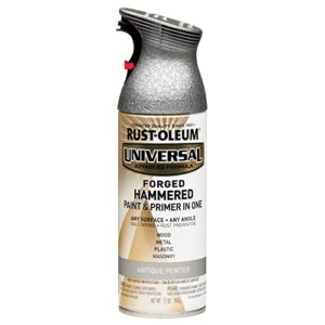 rust-oleum 271481 universal all surface spray paint, 12 oz, forged hammered antique pewter