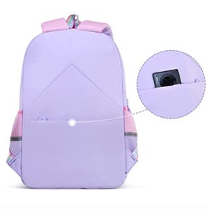 Girls Backpack Cute Elementary Bookbags Middle School bags Casual Daypack Backpacks Durable Lightweight Travel Bags (Pink,Small)