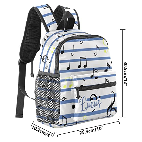 Grandkli Musical Notes Personalized Kids Toddler Backpack for Boys Girls ,Custom Mini School Backpack Bags Kindergarten