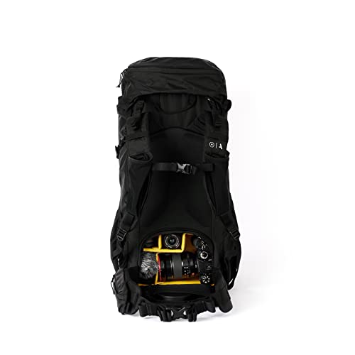 Strohl Mountain Ultra Light 45L Hiking Backpack & Camera Bag (Medium Size in Black)