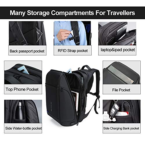 WINKING Travel Laptop Backpack for international travel,Business Anti Theft Slim Durable 15.6" USB Charging Port,Water Resistant Computer Bag…