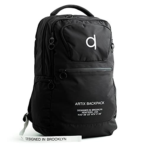 Artix Laptop Backpack for Men and Women - Waterproof Large Travel Back pack 17.3 inch - Computer Bagpack for High School, College, Business, Office, Work - Rucksack for Adults & Students (Black/Grey)