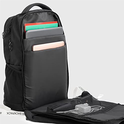 Artix Laptop Backpack for Men and Women - Waterproof Large Travel Back pack 17.3 inch - Computer Bagpack for High School, College, Business, Office, Work - Rucksack for Adults & Students (Black/Grey)