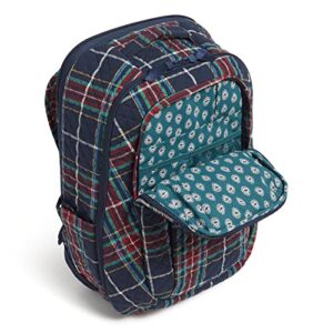 Vera Bradley Large Backpack Travel Bag, Tartan Plaid-Recycled Cotton