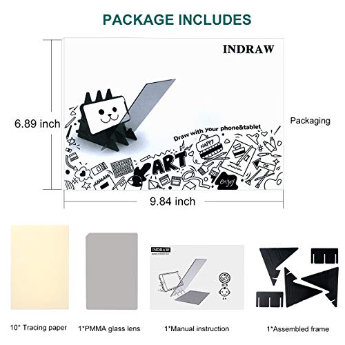 Yuntec Optical Drawing Board, Portable Optical Tracing Board Image Drawing Board Tracing Drawing Projector Optical Painting Board Sketching Tool for Kids, Beginners, Artists, etc