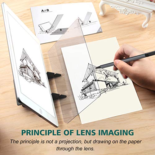 Yuntec Optical Drawing Board, Portable Optical Tracing Board Image Drawing Board Tracing Drawing Projector Optical Painting Board Sketching Tool for Kids, Beginners, Artists, etc